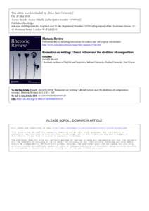 This article was downloaded by: [Iowa State University] On: 28 May 2010 Access details: Access Details: [subscription number[removed]Publisher Routledge Informa Ltd Registered in England and Wales Registered Number: 1