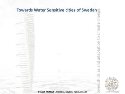 Misagh Mottaghi, Henrik Aspegren, Karin Jonsson  Swedish cities and adaptation to climate change Towards Water Sensitive cities of Sweden