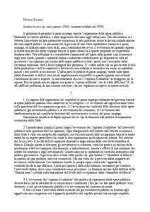 MICHAIL KALECKI ASPETTI POLITICI DEL PIENO IMPIEGO (1943, versione riveduta nel[removed]Il problema di garantire il pieno impiego tramite l’espansione della spesa pubblica, finanziata col debito pubblico, è stato largam