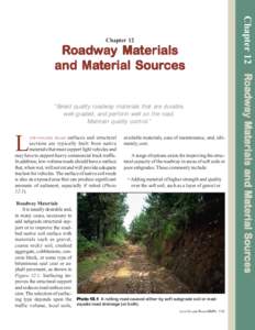 Roadw ay Ma terials oadwa Materials and Ma
