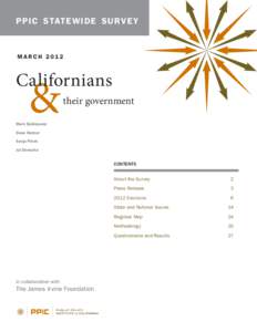 ppic state wide surve y  MARCH 2012 Californians