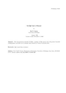 Preliminary Draft  VerTEX User’s Manual by  Hal R. Varian