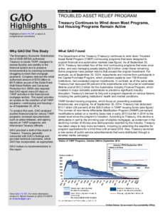 Economy of the United States / Banking in the United States / United States Department of the Treasury / Emergency Economic Stabilization Act / Finance / Financial risk / Capital Purchase Program / Home Affordable Modification Program / Dodd–Frank Wall Street Reform and Consumer Protection Act / Troubled Asset Relief Program / Late-2000s financial crisis / United States federal banking legislation