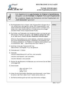 Formale Anforderungen an die Projektdokumentation_Alzey