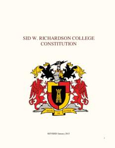SID W. RICHARDSON COLLEGE CONSTITUTION REVISED January