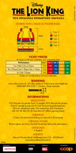 FBM Communications | Zürich  THE ORIGINAL BROADWAY-MUSICAL SEATING PLAN | MUSICAL THEATER BASEL Stage