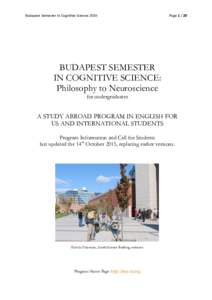 Budapest	
  Semester	
  in	
  Cognitive	
  Science	
  2016	
    	
   Page	
  1	
  /	
  20	
  