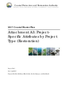 Coastal Protection and Restoration Authority  150 Terrace Avenue, Baton Rouge, LA 70802 |  | www.coastal.la.gov 2017 Coastal Master Plan