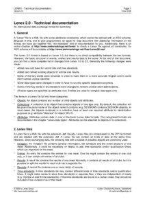 LENEX - Technical documentation  Page 1