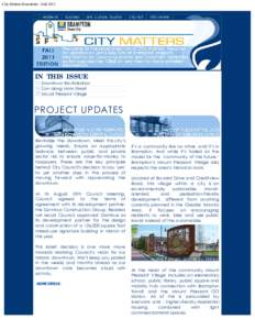 City Matters Newsletter - Fall 2011