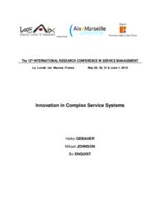 Structure / Co-creation / Innovation / Service system / Service innovation / Value network / Service design / Marketing / Service dominant logic / Management / Business / Design