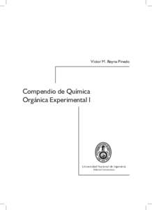 Compendio de Química Orgánica Experimental I  Víctor M. Reyna Pinedo Compendio de Química Orgánica Experimental l