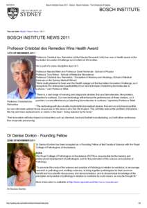 [removed]Bosch Institute News[removed]Bosch - Bosch Institute - The University of Sydney SYDNEY