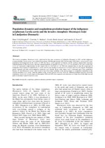 Population dynamics and zooplankton-predation impact of the indigenous scyphozoan Aurelia aurita and the invasive ctenophore Mnemiopsis leidyi in Limfjorden (Denmark)