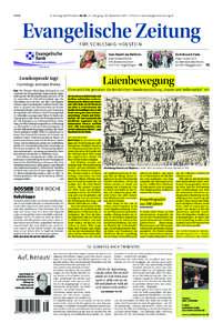 16. Sonntag nach Trinitatis | Nr. 38 | 91. Jahrgang | 20. September 2015 | 1,70 Euro | www.evangelische-zeitung.de  3914K FÜ R S C H L E SW I G-H O LSTEIN