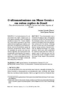 O ultramontanismo em Minas Gerais e em outras regiões do Brasil The ultramontanism in Minas Gerais and other regions of Brazil  Luciano Conrado Oliveira1