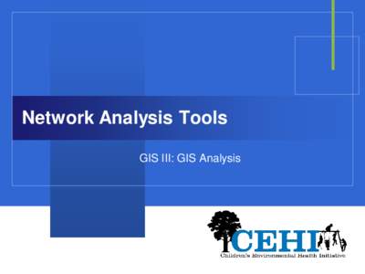 Network Analysis Tools, Module 1