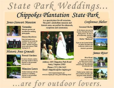 State Park Weddings... Chippokes Plantation State Park Jones-Stewart Mansion Verandas