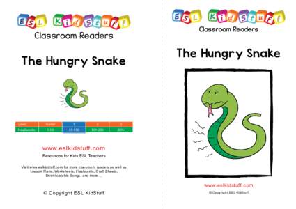 Classroom Readers  Classroom Readers The Hungry Snake