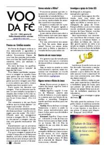 VOO DA FÉ No. 133 • 2013-agosto-04 Folha dominical dos cristãos igreja-de-cristo.com