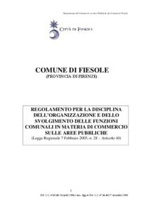 Regolamento Integrato degli Aggiornamenti Legge 28 del 7 Febbraio 2005