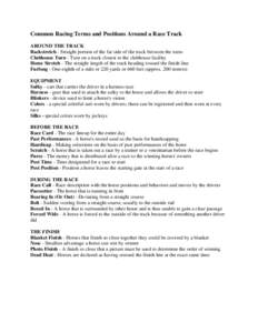 Microsoft Word - Common Racing Terms and Positions Around a Race Track.doc