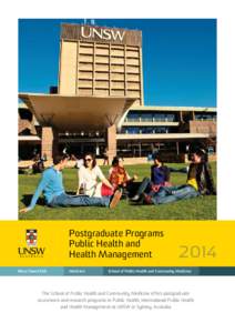 Postgraduate Programs Public Health and Health Management Never Stand Still  Medicine