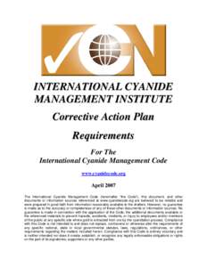 International Cyanide Management Code