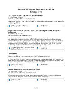 Microsoft Word - Calendar of Cultural Events and Activities.doc