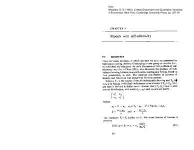 from Maddala, G. S), Limited-Dependent and Qualitative Variables in Economics, New York: Cambridge University Press, pp. 