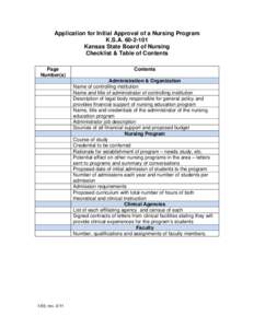 Microsoft Word - Checklist Table of contents for program approval 3-11.doc