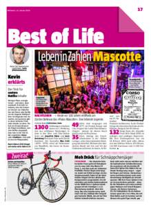 17  Mittwoch, 13. Januar 2016 Best of Life Leben in Zahlen Mascotte
