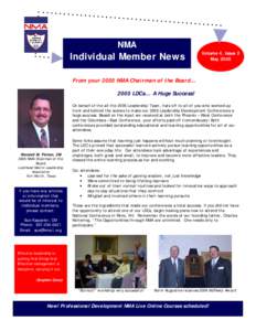 NMA  Individual Member News Volume 4, Issue 2 May 2005
