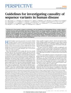 Guidelines for investigating causality of sequence variants in human disease