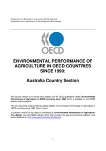 Environmental Performance of Agriculture in OECD Countries since 1990