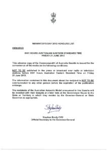 Commonwealth of Australia No. S 68, Friday, 21 June 2013