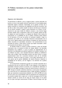 IV. Política monetaria en los países industriales avanzados Aspectos más destacados Al aproximarse la inflación a cero en algunos países e incluso descender los precios en otros, el año pasado cobraron importancia 