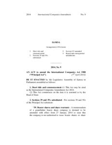 2014  International Companies Amendment No. 9