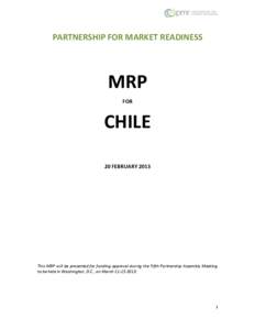 PARTNERSHIP FOR MARKET READINESS  MRP FOR  CHILE