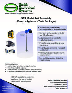 SES Model 140 Assembly (Pump - Agitator - Tank Package) • Tank air cooling manufacturing