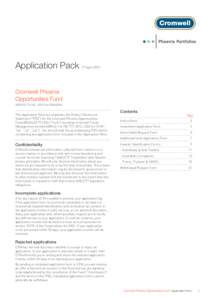 Application Pack  17 April 2015 Cromwell Phoenix Opportunities Fund