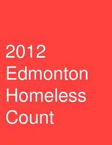 2012 Edmonton Homeless Count  Acknowledgments
