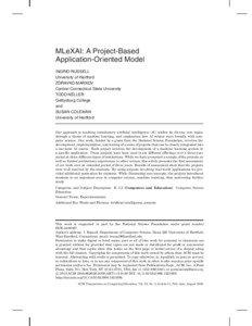 MLeXAI: A Project-Based Application-Oriented Model INGRID RUSSELL