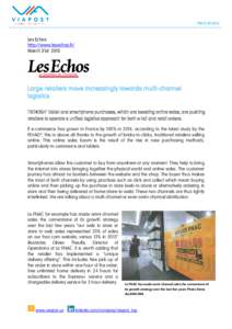 PRESS REVIEW  Les Echos http://www.lesechos.fr/ March 31st 2015