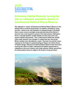 Enhancing Habitat Diversity: turning the tide on natterjack population decline at Caerlaverock National Nature Reserve. The saltmarsh or ‘merse’ at Caerlaverock National Nature Reserve on the Solway Firth is a soft l