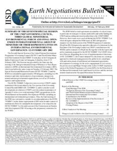 IISD Vol. 16 No. 24 Earth Negotiations Bulletin  GMEF-3