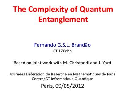 Quantum information science / Quantum mechanics / Quantum information theory / Faster-than-light communication / Quantum entanglement / Quantum channel / Spectral theory of ordinary differential equations