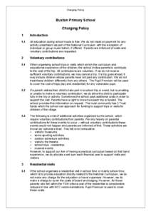 Charging Policy  Buxton Primary School Charging Policy 1