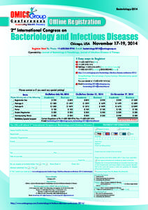 Bacteriology[removed]Offline Registration 2nd International Congress on  Bacteriology and Infectious Diseases
