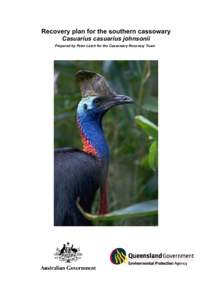 Recovery plan for the southern cassowary - Casuarius casuarius johnsonii